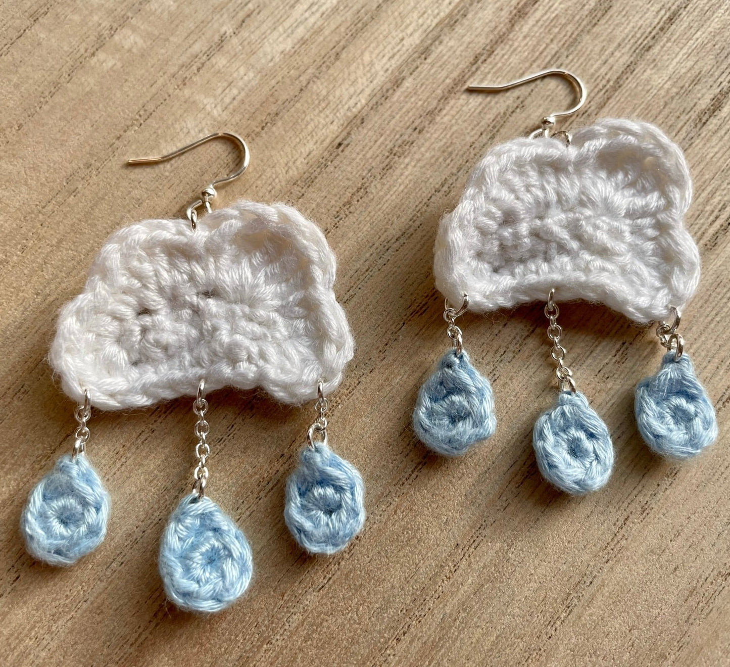 Crochet Raincloud Earrings