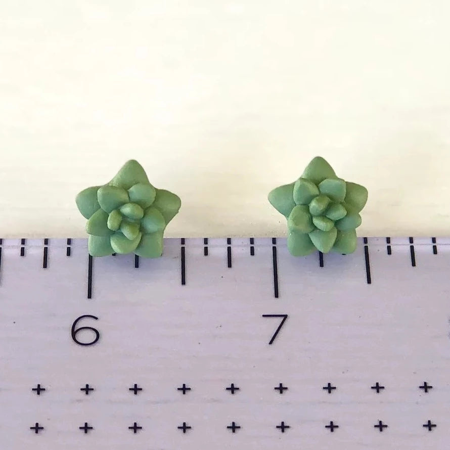 Miniature Succulent Stud Earrings