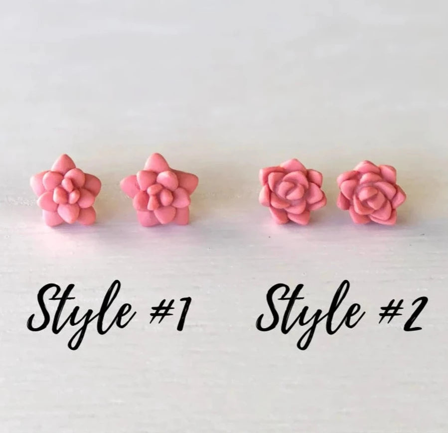 Miniature Succulent Stud Earrings