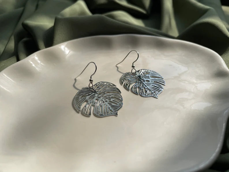 Monstera Leaf Earrings