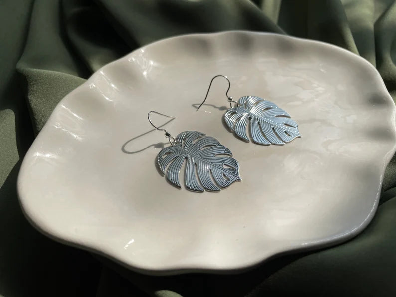 Monstera Leaf Earrings